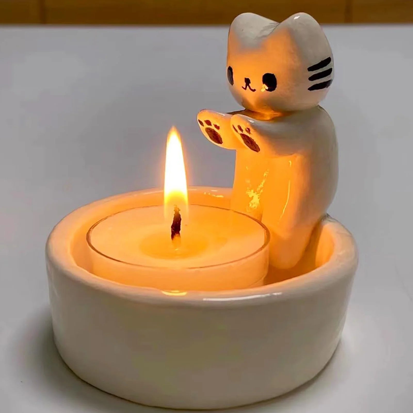Cartoon Cat Candle Holder  Cat