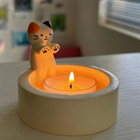 Cartoon Cat Candle Holder  Cat